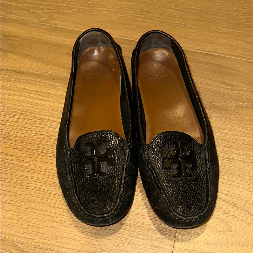 Tory Burch Black Leather Loafers